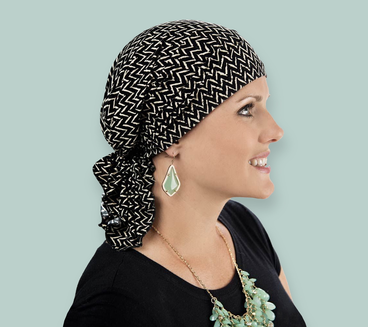 Woman wearing head scarf