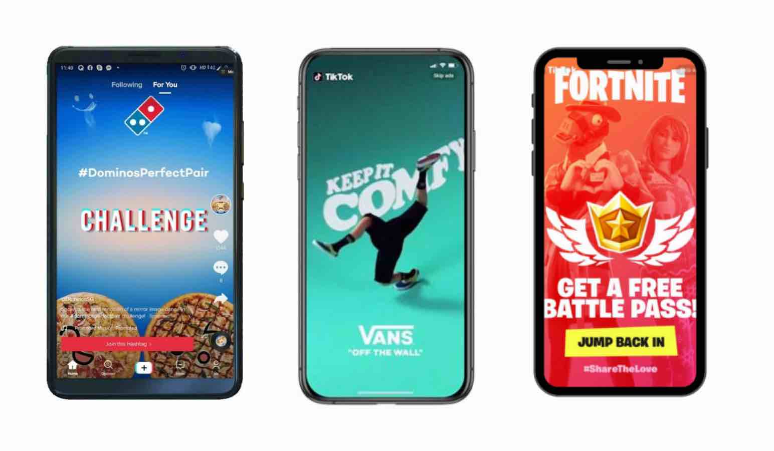 Examples of brand takeover ad on tiktok